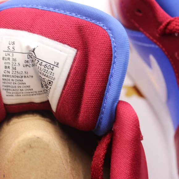 Air Jordan 1 Low Pomegranate Medium Blue Women's Size 5.5 DC0774 604 - Picture 9 of 10